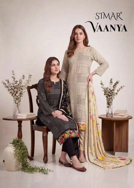 Vaanya By Glossy Simar Muslin Printed Dress Materials
